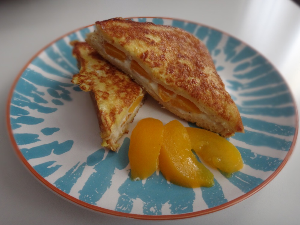 peaches and cream stuffed french toast